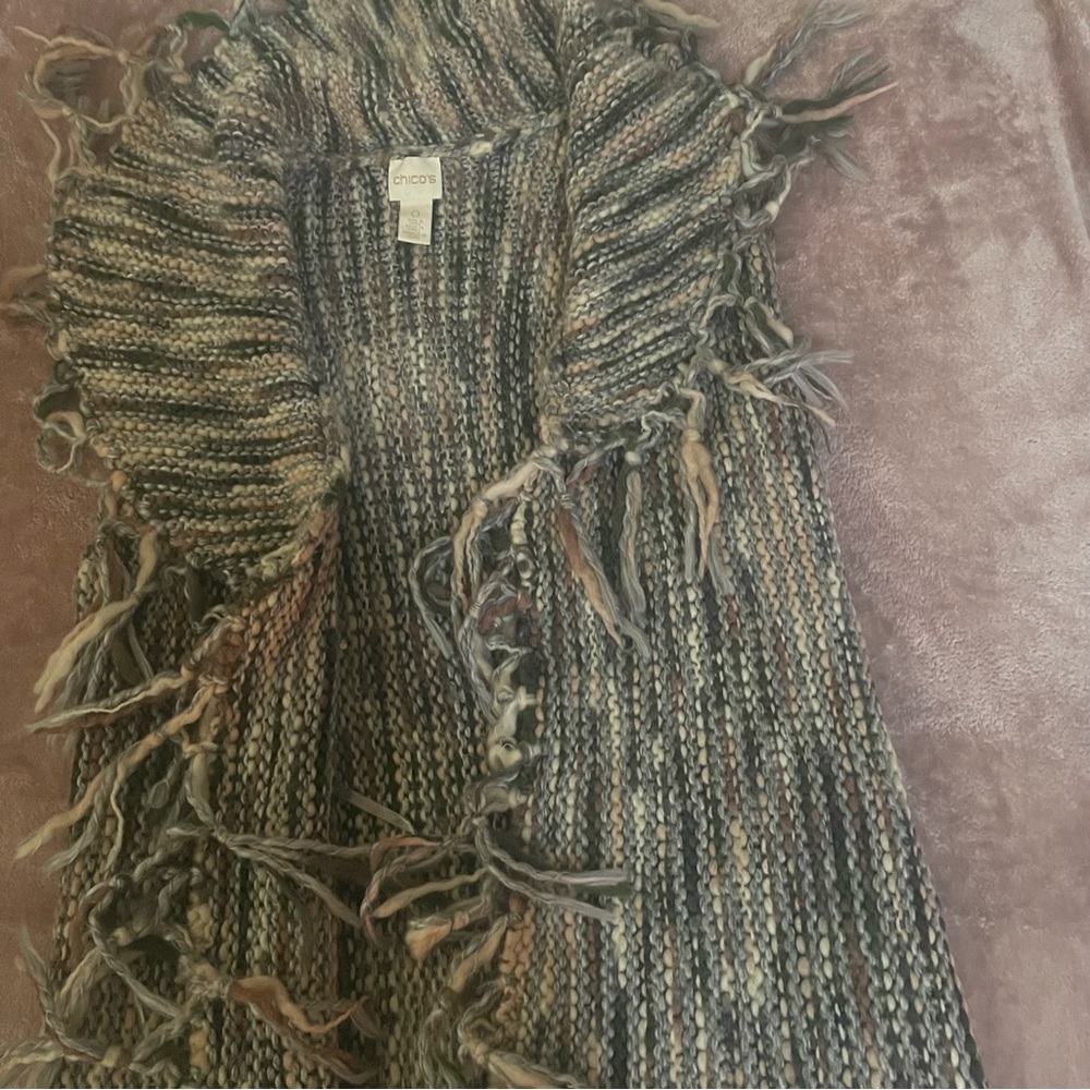 Chico’s long knitted vest